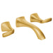 Moen Voss T6906 Two-Handle Wall Mount Bathroom Faucet, brushed gold