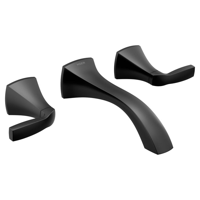Moen Voss T6906 Two-Handle Wall Mount Bathroom Faucet, matte black