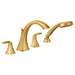 Moen Voss T694 Two-Handle Roman Tub Faucet Includes Hand Shower, brushed gold