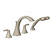Moen Voss T694 Two-Handle Roman Tub Faucet Includes Hand Shower, brushed nickel