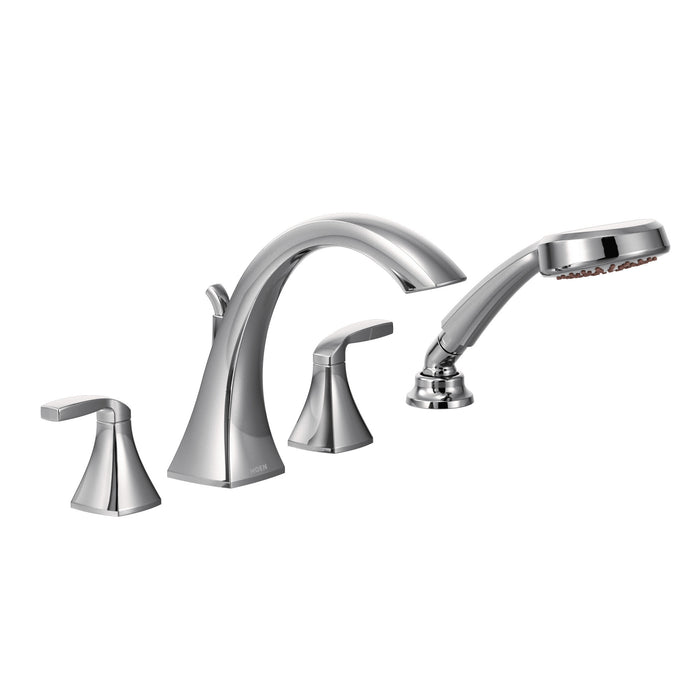 Moen Voss T694 Two-Handle Roman Tub Faucet Includes Hand Shower, chrome