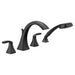 Moen Voss T694 Two-Handle Roman Tub Faucet Includes Hand Shower, matte black