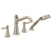 Moen Belfield T9024 Two-Handle Roman Tub Faucet Includes Hand Shower, brushed nickel