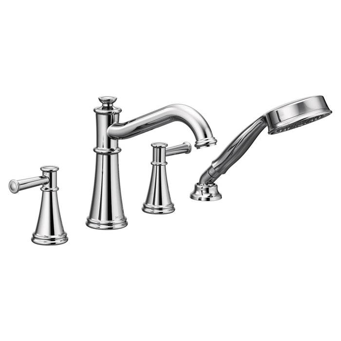 Moen Belfield T9024 Two-Handle Roman Tub Faucet Includes Hand Shower, chrome