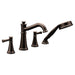 Moen Belfield T9024 Two-Handle Roman Tub Faucet Includes Hand Shower, oil rubbed bronze