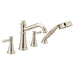 Moen Belfield T9024 Two-Handle Roman Tub Faucet Includes Hand Shower, polished nickel