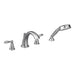 Moen Brantford T924 Two-Handle Roman Tub Faucet Includes Hand Shower, chrome