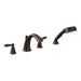 Moen Brantford T924 Two-Handle Roman Tub Faucet Includes Hand Shower, oil rubbed bronze