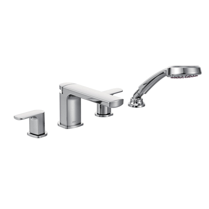 Moen Rizon T936 Two-Handle Roman Tub Faucet Includes Hand Shower, chrome