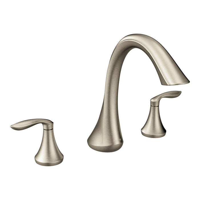Moen Eva T943 Two-Handle Roman Tub Faucet, brushed nickel