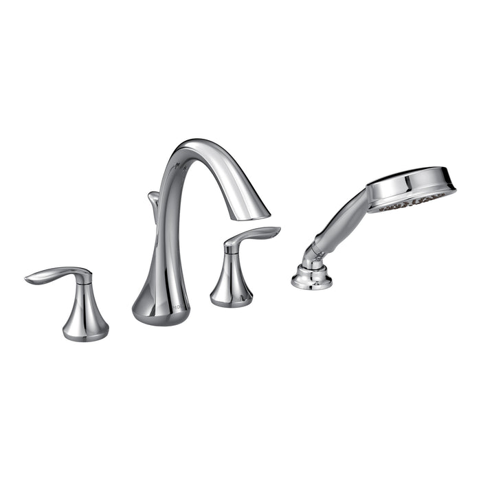 Moen Eva T944 Two-Handle Roman Tub Faucet Includes Hand Shower, chrome