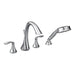 Moen Eva T944 Two-Handle Roman Tub Faucet Includes Hand Shower, chrome