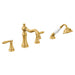 Moen Weymouth TS21104 Two-Handle Roman Tub Faucet Includes Hand Shower, brushed gold