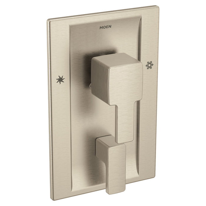 Moen 90 Degree TS2710 Posi-Temp(R) with diverter valve trim, brushed nickel
