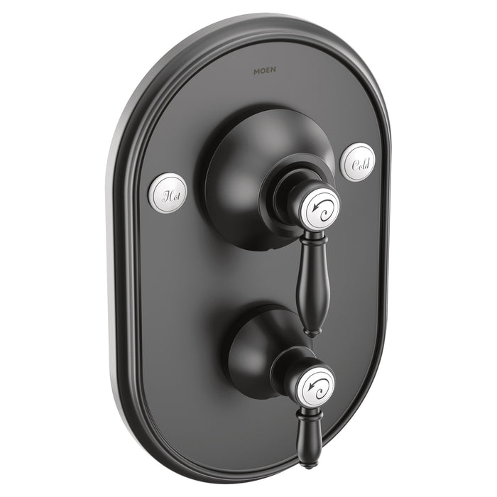 Moen Weymouth TS32100 Posi-Temp(R) with diverter tub/shower valve only, matte black