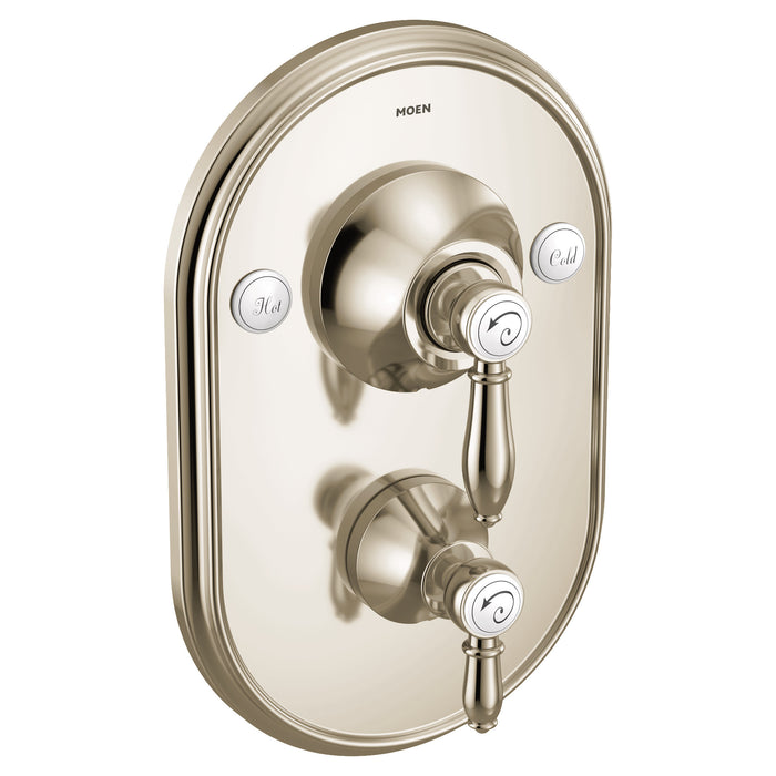 Moen Weymouth TS32100 Posi-Temp(R) with diverter tub/shower valve only, polished nickel