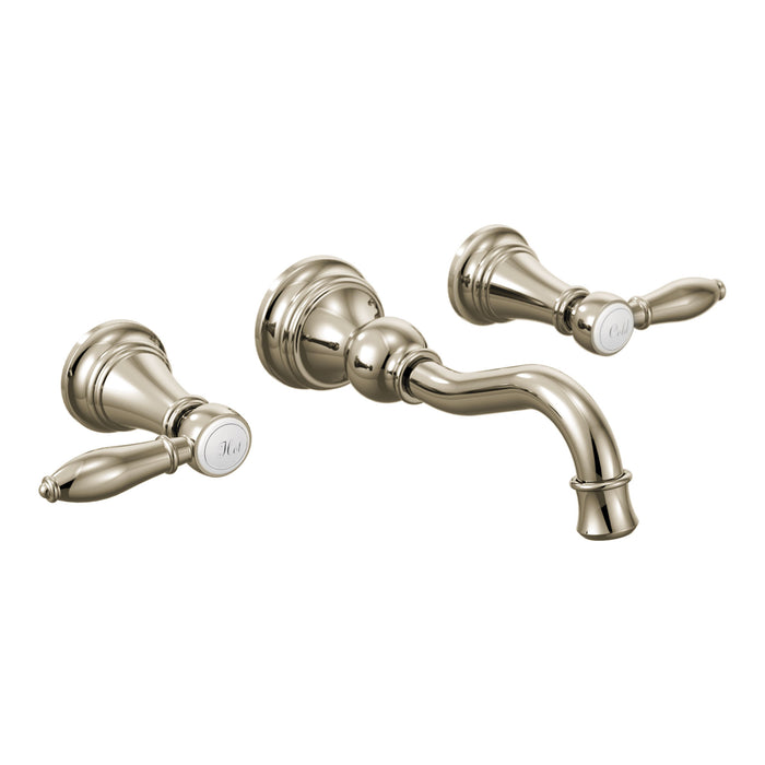 Moen TS42106 Two-Handle Wall Mount Bathroom Faucet, polished nickel