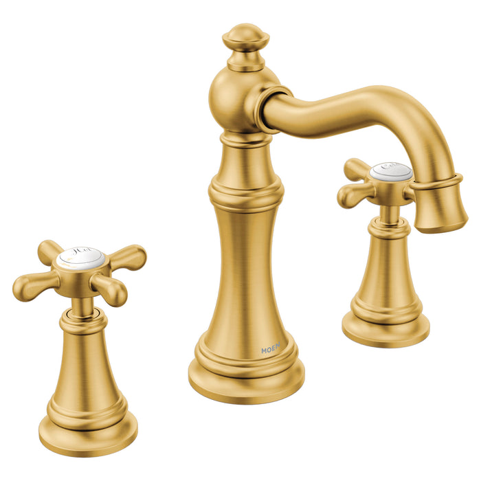 Moen TS42114 Two-Handle Bathroom Faucet, brushed gold
