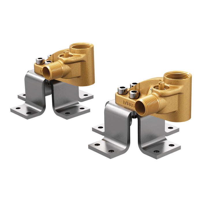 Moen TS50210 Double Floor Mount Tub Filler concrete Mounting System, default