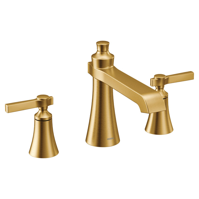 Moen Flara TS926 Two-Handle Roman Tub Faucet, brushed gold