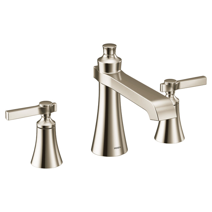 Moen Flara TS926 Two-Handle Roman Tub Faucet, polished nickel