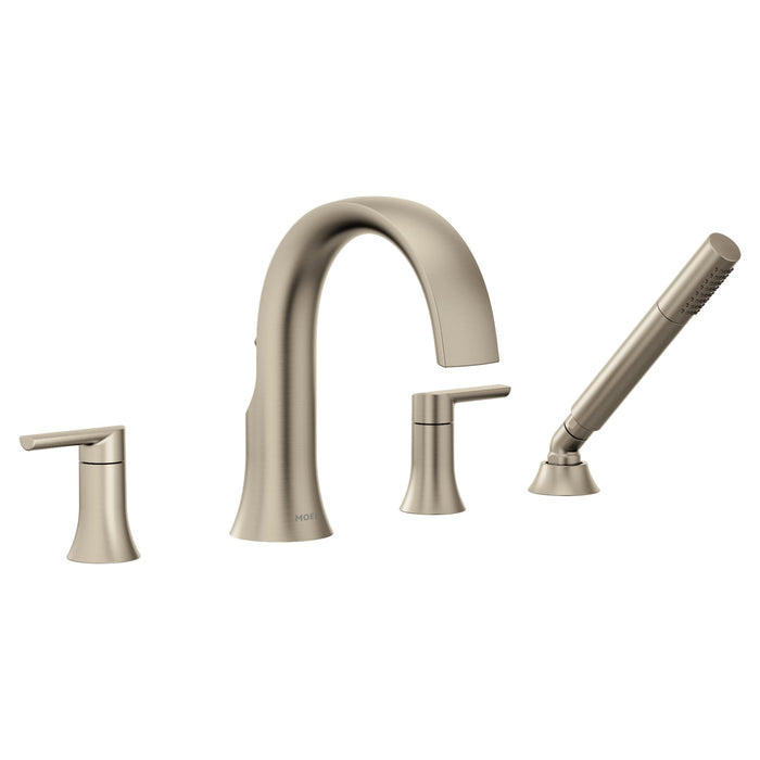 Moen Doux TS984 Two-Handle Roman Tub Faucet, brushed nickel