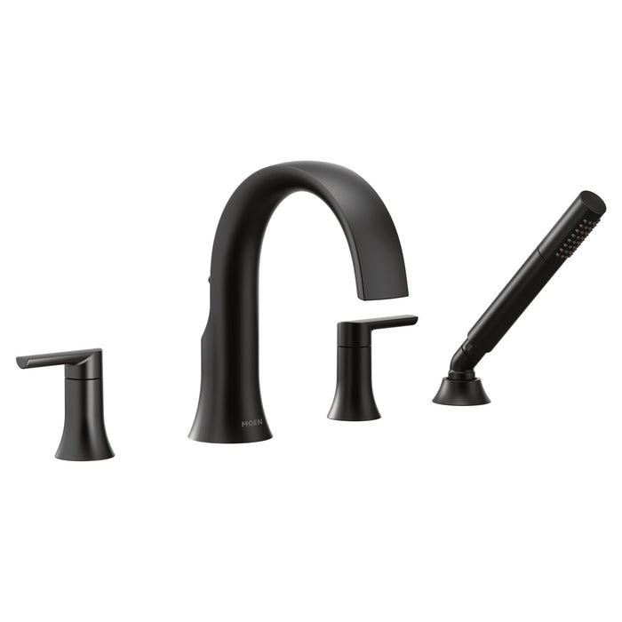 Moen Doux TS984 Two-Handle Roman Tub Faucet, matte black