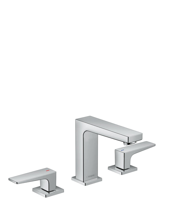 hansgrohe Metropol Widespread Faucet 110 with Lever Handles and Pop-Up Drain, 0.5 GPM
