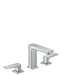 hansgrohe Metropol Widespread Faucet 110 with Lever Handles and Pop-Up Drain, 0.5 GPM