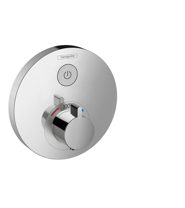 hansgrohe ShowerSelect S Thermostatic Trim for 1 Function, Round