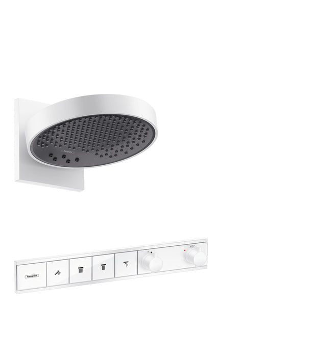 hansgrohe Rainfinity Showerhead 250 3-Jet, 2.5 GPM with RainSelect Thermostatic Trim for 4 Functions