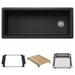 BLANCO Inteos SILGRANIT 45" Single Bowl Reversible Undermount Workstation Kitchen Sink - Anthracite