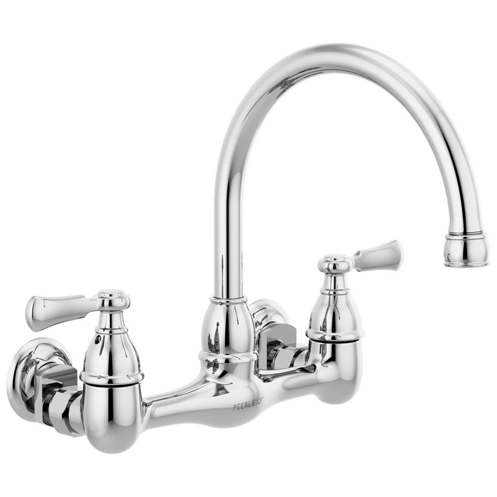 Two-handle wall-mount kitchen faucet