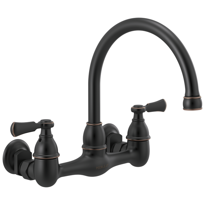 Two-handle wall-mount kitchen faucet