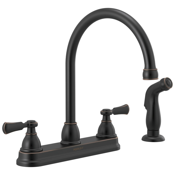 Two-Handle Kitchen Faucet with Spray