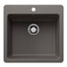 BLANCO Liven SILGRANIT 21" Single Bowl Dual Mount Kitchen Sink - Volcano Gray