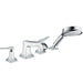 hansgrohe Metropol Classic 4-Hole Roman Tub Set Trim with Lever Handles and 1.8 GPM Handshower