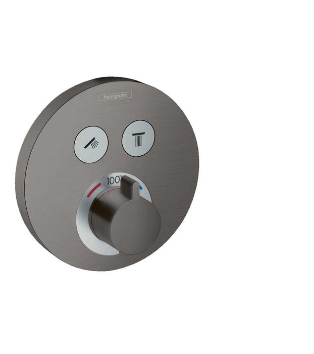hansgrohe ShowerSelect S Thermostatic Trim for 2 Functions, Round