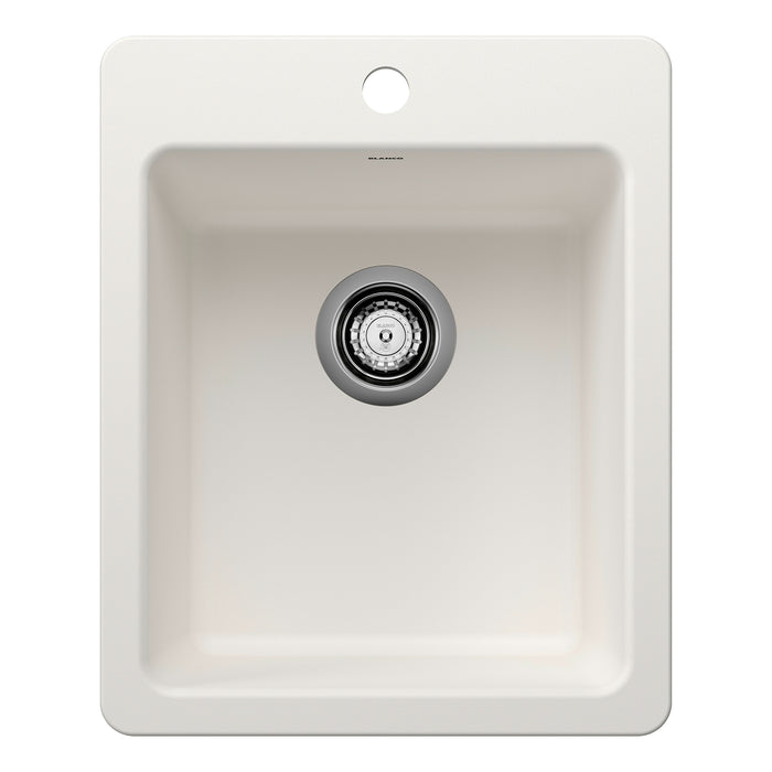 BLANCO Liven SILGRANIT 17" Dual Mount Bar Sink - White