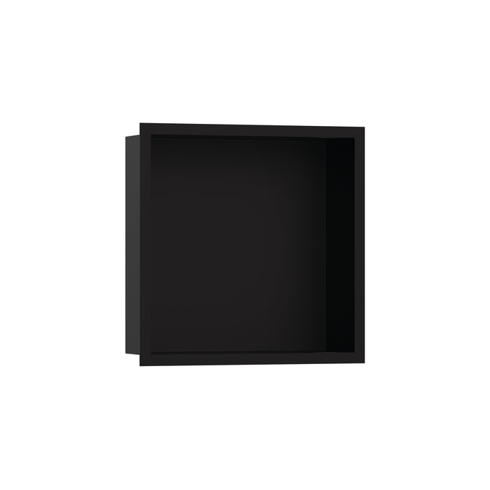 hansgrohe XtraStoris Individual Wall Niche Matte Black with Design Frame 12"x 12"x 4"