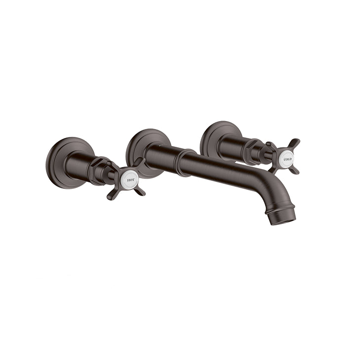 AXOR Montreux Wall-Mounted Widespread Faucet Trim with Cross Handles, 1.2 GPM