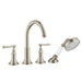 AXOR Montreux 4-Hole Roman Tub Set Trim with Lever Handles and 1.8 GPM Handshower
