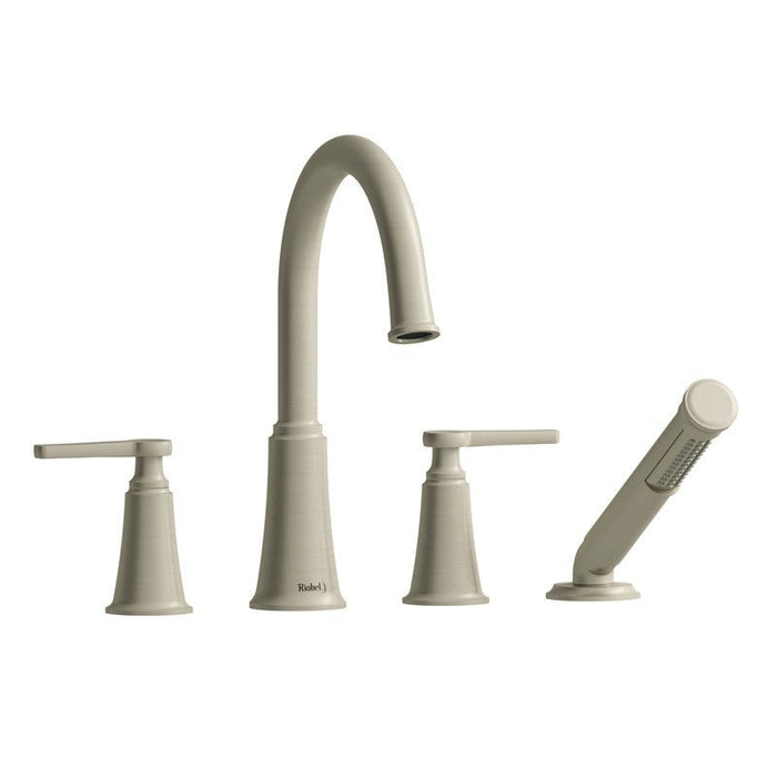 Riobel MMRD12 Momenti 4-Hole Deck Mount Tub Filler with C-Spout