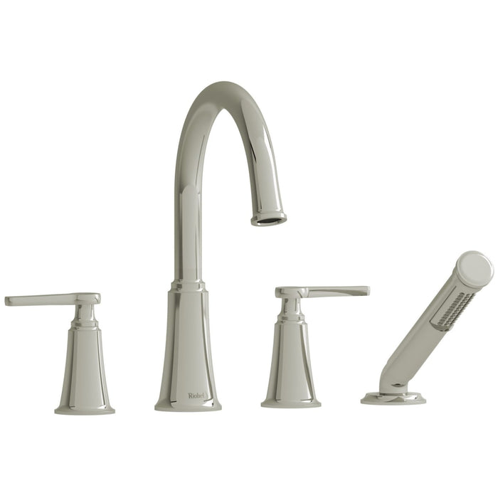 Riobel MMRD12 Momenti 4-Hole Deck Mount Tub Filler with C-Spout