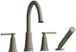 Riobel MMRD12 Momenti 4-Hole Deck Mount Tub Filler with C-Spout