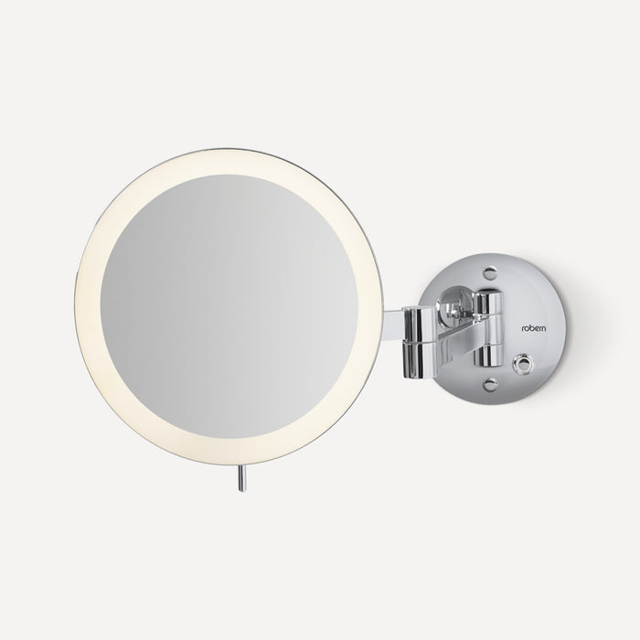 Robern Mag Mirror Wall-Mount Magnification Mirror, Lit, 5X Magnification