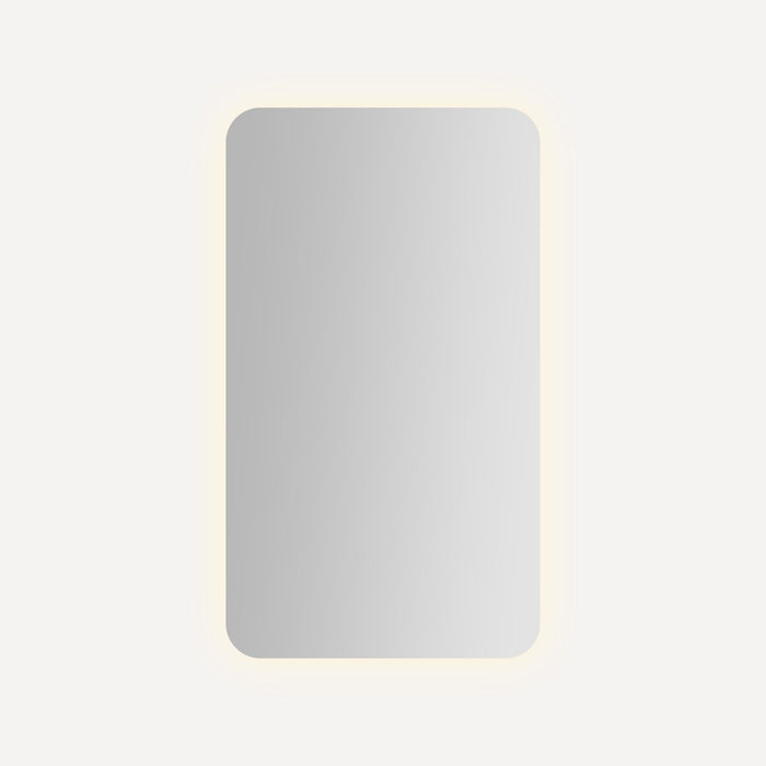 Robern Presence Rounded Corner Cabinet, 20" x 34" x 4", Inside Perimeter Lit, TUN Lighting, Warm White (2700K) to Cool W