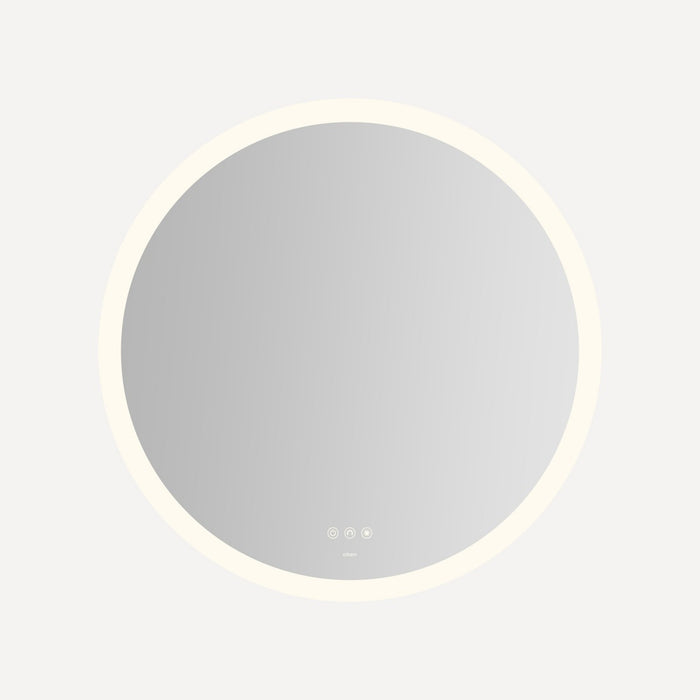 Robern Instinct Lighted Mirror, 30" Circle, Perimeter Light Pattern, TUN Lighting, Warm White (2700K) to Cool White (560