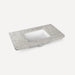 Robern Engineered Stone Top Quartz Stone Vanity Top, 36" x 1-1/8" x 23", Center Undercounter Sink, Three Hole, For Helde