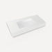 Robern Engineered Stone Top Integrated Basin Vanity Top, 48" x 6" x 23", Center Integrated Sink, Three Hole, For Skaarsg